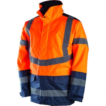 Parka 4 en 1 orange SIRIUS - S - Vêtements intemperies haute visibilité  (froid, pluie) - Vêtements haute visibilité - Epi - hygiène - sécurité - EPI
