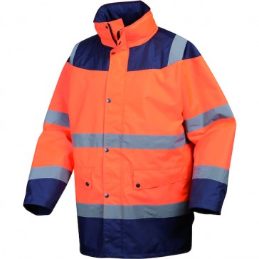 Parka haute visibilité orange/marine FIRST TW - L - Vêtements intemperies  haute visibilité (froid, pluie) - Vêtements haute visibilité - Epi -  hygiène - sécurité - EPI