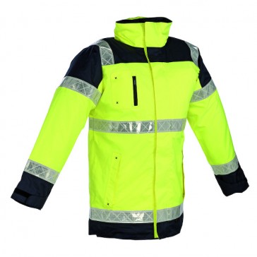 PARKA HV OPTIMUM JAUNE/MARINE M OPSIAL - Vêtements intemperies haute  visibilité (froid, pluie) - Vêtements haute visibilité - Epi - hygiène -  sécurité - EPI